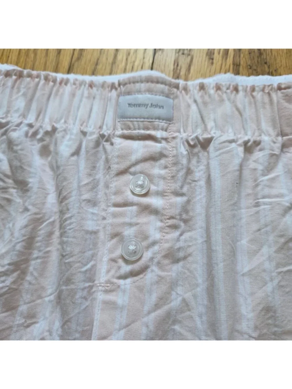 Tommy John XXL Pink Striped Cotton pj Bottoms With Button Fly